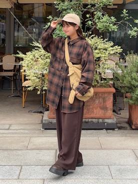 「Maison Kitsune(メゾンキツネ)のアイテム」を使った、momo🐇さん(レディース・153cm)の秋コーディネート