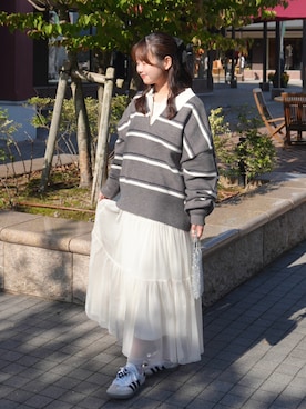 「NOGLE（ノグル）のアイテム」を使った、momo🐇さん（レディース・153cm）の秋コーディネート