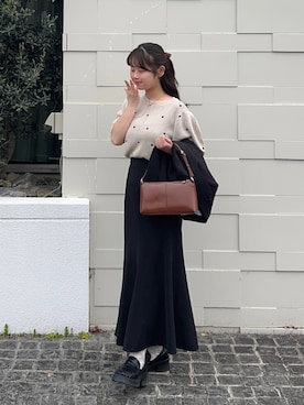 「GeeRA（ジーラ）のアイテム」を使った、momo🐇さん（レディース・153cm）の春コーディネート