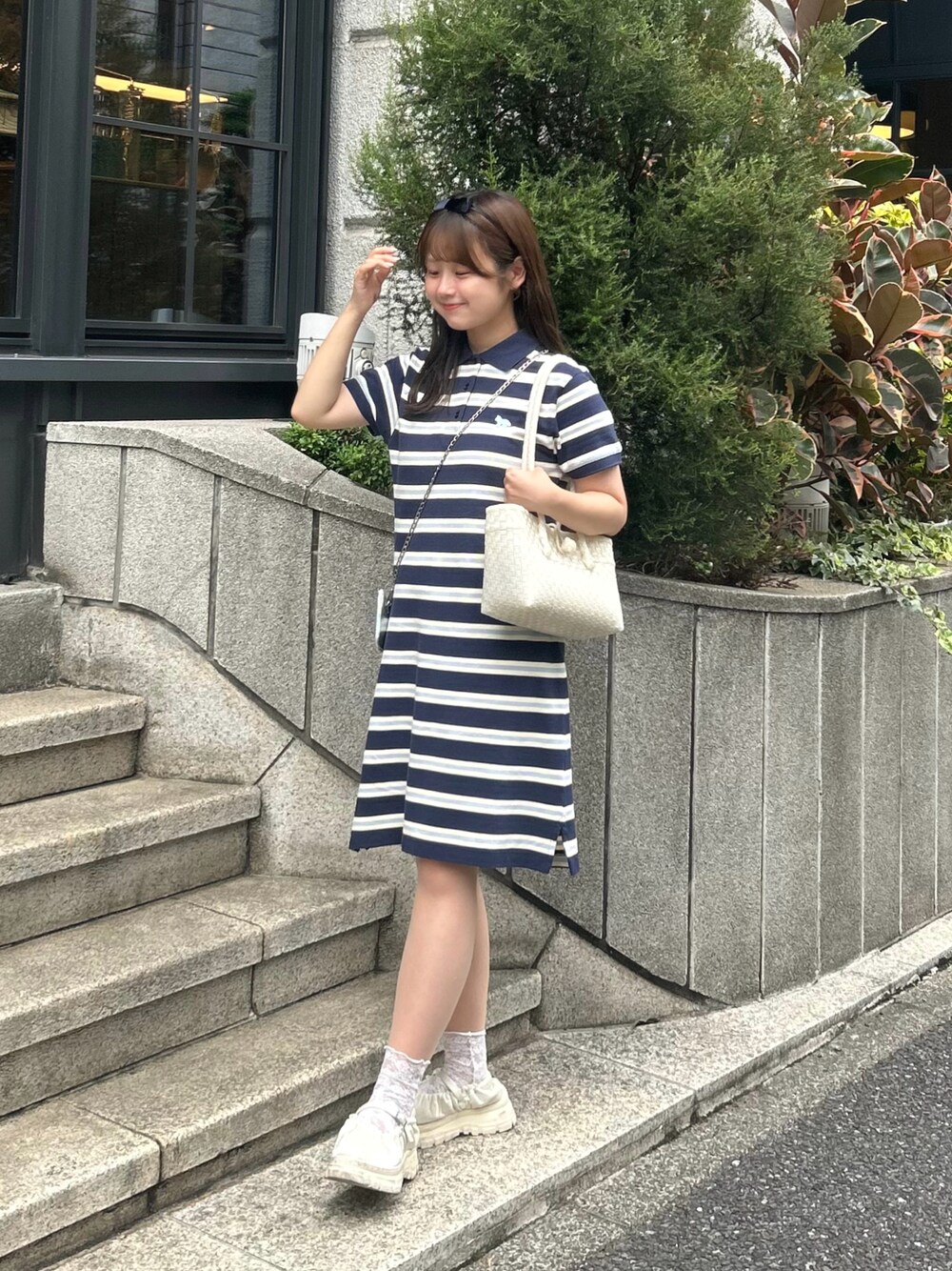 momo🐇｜Maison Kitsuneのワンピースを使ったコーディネート - WEAR