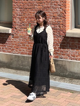 「tiptop（ティップトップ）のアイテム」を使った、momo🐇さん（レディース・153cm）の春コーディネート