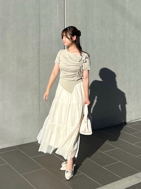 「アイテム（ハンドバッグ）」を使った、momo🐇さん（レディース・153cm）の夏コーディネート