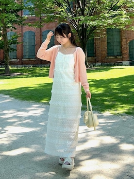「WEARyouthコーデ」｜「アイテム（ワンピース）」を使った、momo🐇さん（レディース・153cm）の夏コーディネート