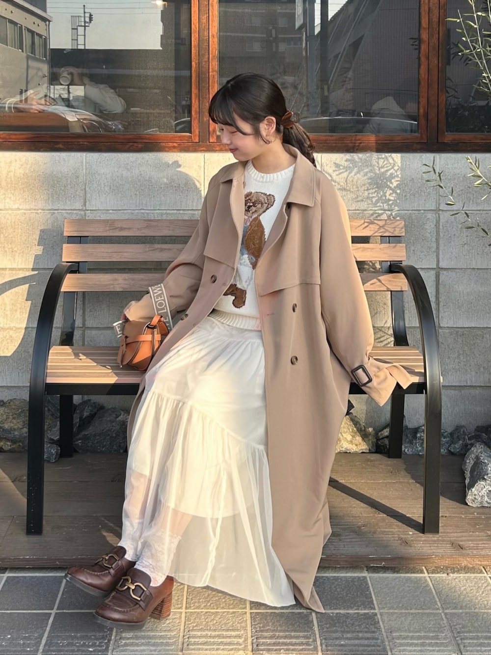 momo🐇｜GeeRAのトレンチコートを使ったコーディネート - WEAR
