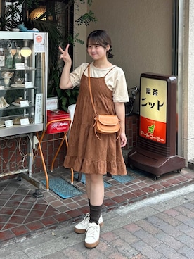 「アイテム（ワンピース/ドレス）」を使った、momo🐇さん（レディース・153cm）の秋コーディネート