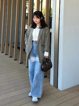 momo🐇さん（レディース・153cm）の春コーディネート