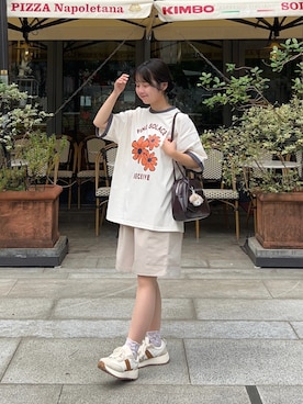 momo🐇さん（骨格ストレート・レディース・153cm）の夏コーディネート
