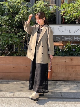 momo🐇さん（レディース・153cm）の春コーディネート