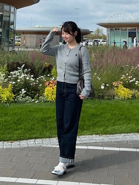 「アイテム（レッグウェア）」を使った、momo🐇さん（レディース・153cm）の秋コーディネート