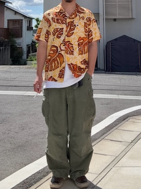 「アイテム（スリッポン）」を使った、kosyobiさん（メンズ・176cm・30代）の夏コーディネート