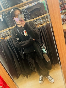 「アイテム（チョーカー）」を使った、　momoさん（メンズ・166cm）の秋コーディネート