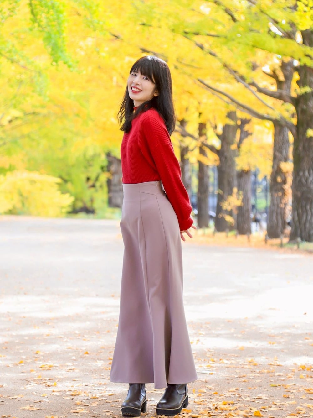 JUNOAH（ジュノア）の「【選べる】ハイウエストレースアップスカート