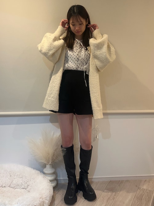 セール】ボリュームスリーブニットカーディガン（カーディガン/ボレロ