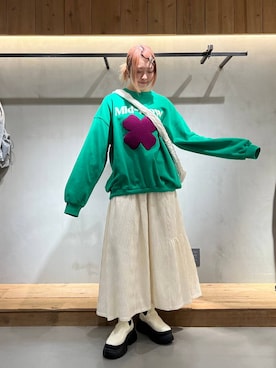 「PAGEBOY（ページボーイ）のアイテム（ブーツ）」を使った、ちぃ。さん（骨格ストレート・レディース・165cm）の冬コーディネート