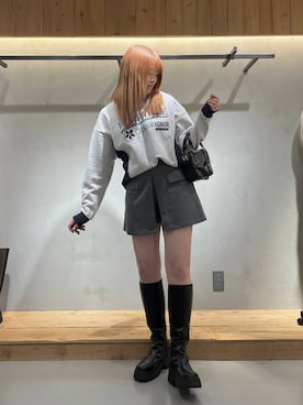 「PAGEBOY（ページボーイ）のアイテム（ブーツ）」を使った、ちぃ。さん（骨格ストレート・レディース・165cm）の冬コーディネート
