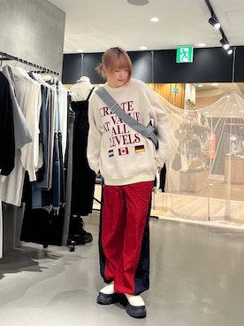 「PAGEBOY（ページボーイ）のアイテム（ブーツ）」を使った、ちぃ。さん（骨格ストレート・レディース・165cm）の冬コーディネート