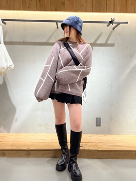 「PAGEBOY（ページボーイ）のアイテム（帽子）」を使った、ちぃ。さん（骨格ストレート・レディース・165cm）の秋コーディネート