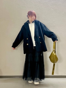「PAGEBOY（ページボーイ）のアイテム（その他アウター）」を使った、ちぃ。さん（レディース・165cm）の冬コーディネート