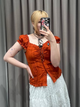 「アイテム（チョーカー）」を使った、ちぃ。さん（レディース・165cm）の夏コーディネート
