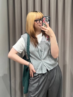 「アイテム（モカシン/デッキシューズ）」を使った、ちぃ。さん（レディース・165cm）の夏コーディネート