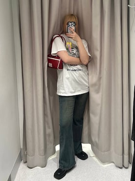 「着痩せ」｜「アイテム（ブーツ）」を使った、ちぃ。さん（レディース・165cm）の春コーディネート