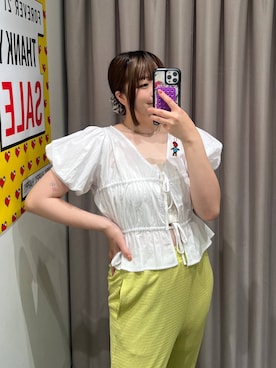 「アイテム（シュシュ）」を使った、ちぃ。さん（レディース・165cm）の秋コーディネート
