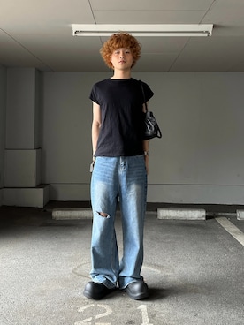 「Chikashitsu +（チカシツプラス）のアイテム」を使った、ゆーぼうさん（骨格ウェーブ・メンズ・169cm）の夏コーディネート