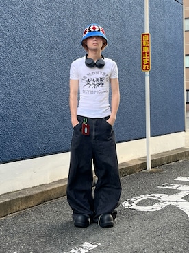 「CASPER JOHN（キャスパージョン）のアイテム」を使った、ゆーぼうさん（骨格ウェーブ・メンズ・169cm）の夏コーディネート