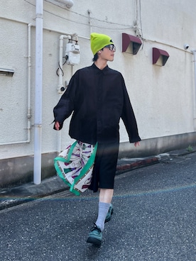 「アイテム（ニットキャップ/ビーニー）」を使った、ゆーぼうさん（メンズ・169cm・20代）の夏コーディネート