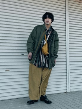 「新星WEARISTAにエントリー」｜「アイテム（ミリタリージャケット）」を使った、ruiさん（メンズ・174cm）の冬コーディネート