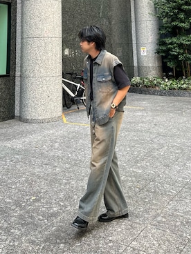 「epnok（エプノック）のアイテム（デニムジャケット）」を使った、ryuseiさん（メンズ・168cm）の秋コーディネート