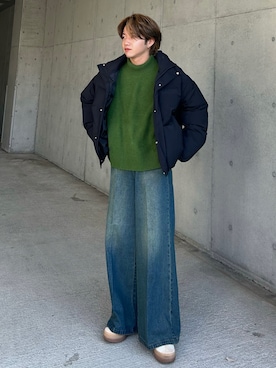 「アイテム（ダウンジャケット/コート）」を使った、ryuseiさん（メンズ・168cm）の冬コーディネート