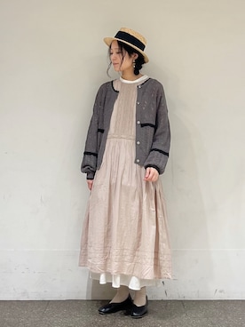 「TSUHARU by Samansa Mos2（ツハルバイサマンサモスモス）のアイテム（カーディガン/ボレロ）」を使った、marin.🐏さん（レディース・160cm）の冬コーディネート