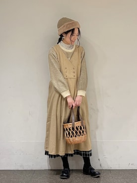 marin.🐏さん（レディース・160cm）の冬コーディネート