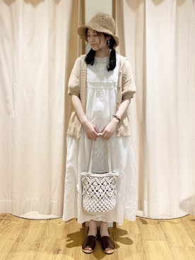 「Samansa Mos2（サマンサ モスモス）のセパレートサンダル（サンダル）」を使った、marin.🐏さん（レディース・160cm）の春コーディネート