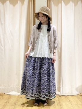 「Samansa Mos2（サマンサ モスモス）のセパレートサンダル（サンダル）」を使った、marin.🐏さん（レディース・160cm）の春コーディネート