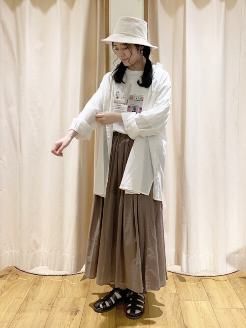 新品　SM2☆ベージュ／リサイクルリネン混チュニックブラウス 新品 SM2☆ベージュ／リサイクルリネン混チュニックブラウス