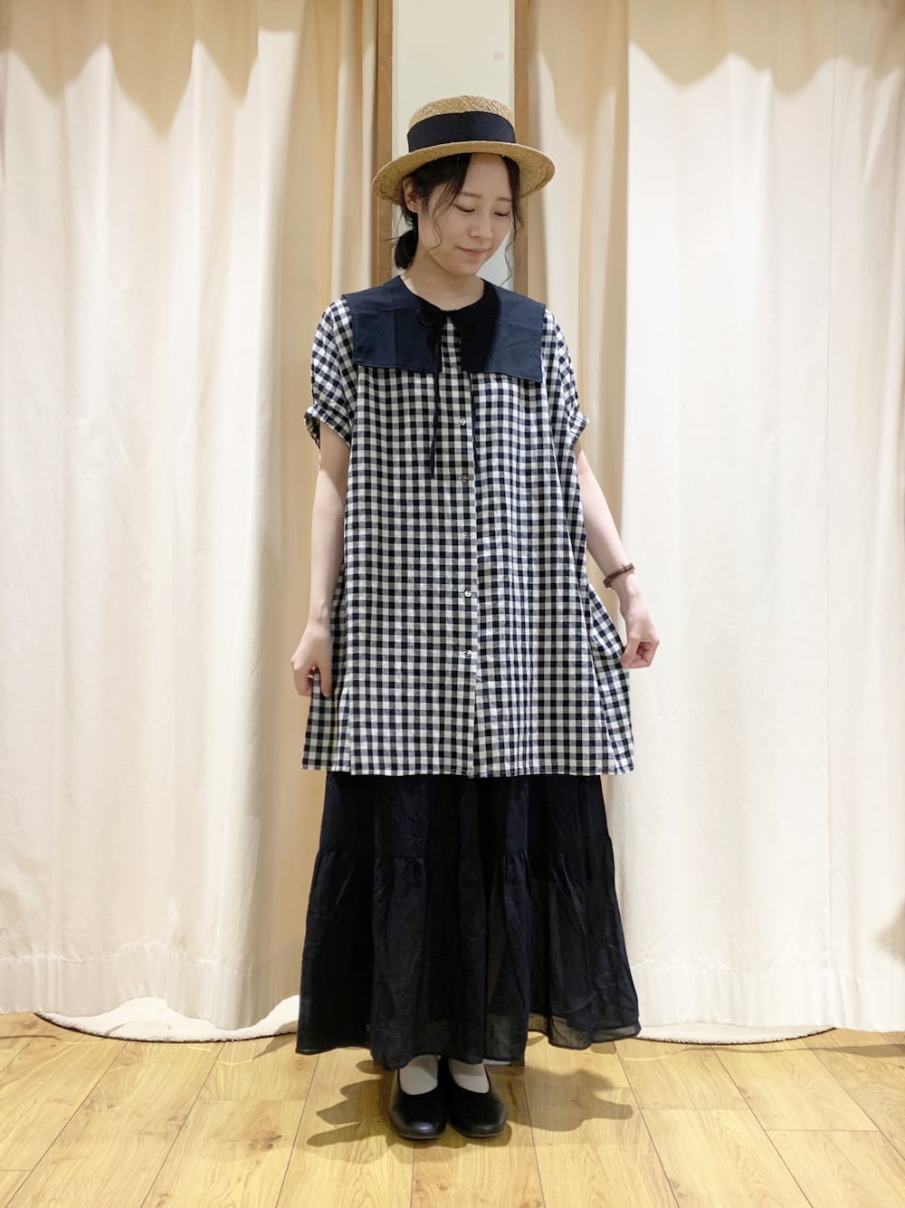 新品　SM2☆ラベンダー／リネン前後2WAYギャザーチュニック 新品 SM2☆ラベンダー／リネン前後2WAYギャザーチュニック