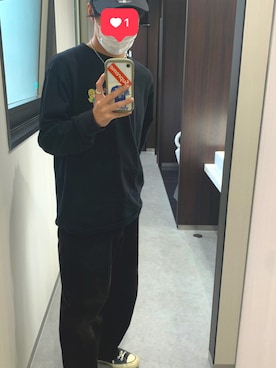 「UNIQLO（ユニクロ）のワイドフィットテーパードコーデュロイパンツ セットアップ可能（その他パンツ）」を使った、K-Aさん（メンズ・169cm）の秋コーディネート