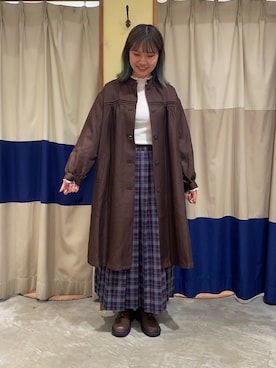 「ehka sopo（エヘカソポ）のアイテム（その他アウター）」を使った、YUKINOさん（レディース・161cm）の秋コーディネート