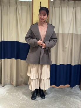 「ehka sopo（エヘカソポ）のアイテム（その他アウター）」を使った、YUKINOさん（レディース・161cm）の秋コーディネート