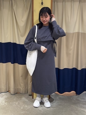 「Samansa Mos2 blue（サマンサモスモスブルー）のアイテム（ワンピース/ドレス）」を使った、YUKINOさん（レディース・161cm）の春コーディネート