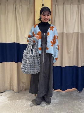 「ホリデーコーデ」｜YUKINOさん（レディース・161cm）の冬コーディネート