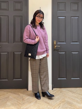 「ウエストゴム」｜「アイテム（その他）」を使った、YUKINOさん（レディース・161cm）の冬コーディネート