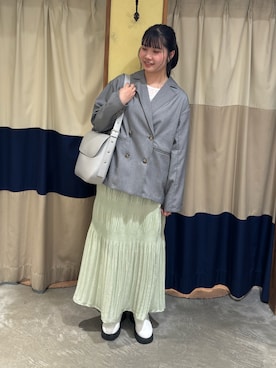 「ehka sopo（エヘカソポ）のアイテム（ジャケット/アウター）」を使った、YUKINOさん（レディース・161cm）の春コーディネート