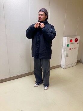 「AVIREX（アヴィレックス）のアイテム（ブルゾン）」を使った、Hirai  Haruto さん（メンズ・175cm）の秋コーディネート