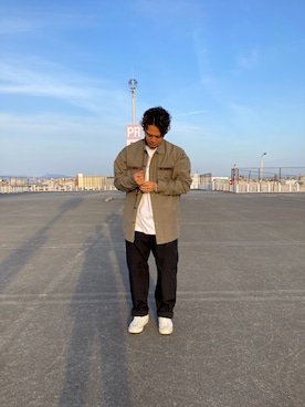 「カーゴシャツ」｜Hirai  Haruto さん（メンズ・175cm）の春コーディネート