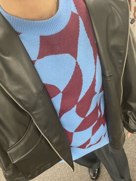 「MAISON SPECIAL（メゾンスペシャル）のアイテム（ジャケット/アウター、ブラック系）」を使った、🐰🔎hiroさん（メンズ・179cm）の冬コーディネート