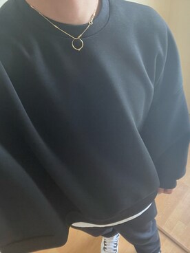 「MAISON SPECIAL（メゾンスペシャル）のアイテム（トップス、ブラック系）」を使った、🐰🔎hiroさん（メンズ・179cm）の冬コーディネート