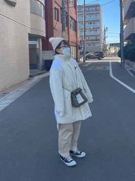 「WHIMSIC（ウィムジック）のアイテム（ジャケット/アウター）」を使った、すずき。さん（レディース・155cm）の夏コーディネート
